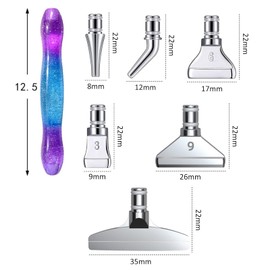 TONAUP Diamond Painting Pen Kits, DIY Diamond Painting Pen Accessories and Tools, 6 Styles 5D Drill Pen Replacement Heads Metal Pen Tip for Diamond Painting Pen, Diamond Painting Tools & Accessories