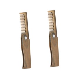 Beavorty 2pcs Creative Beard Styling Comb Portable Wooden Comb for Beard Care Sandalwood Grooming Tool for Men for Friends