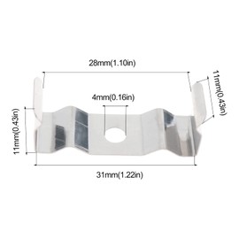 RTNLIT T8 Clips Bracket Hanger for Hanging Connectors Integrated Tube Light Fixture & Led Shop Light Fixture, Pack of 50