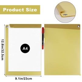 HMIEPRS A4 Plastic Clipboard with Storage, Lightweight Clipboard, Portable Writing Clipboard with Compartment Organiser for Nurse, Doctor, Teacher, Students, Sales Trainer, School, Office (Yellow)