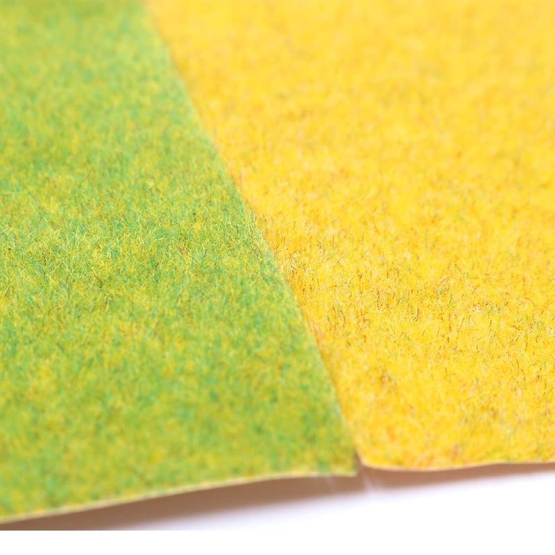 Tiardey (5pcs,20x30cm,Model Grass Mat,Model Railway Scenery Model Nylon Flocking Turf