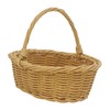 Folpus Easter Basket Rectangular Handwoven Polypropylene Brown Storage Decor Gift
