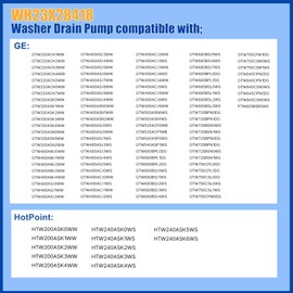 Yendse WH23X28418 290D1201G003 WH23X24178 Drain Pump Compatible with GE Hotpoint, Replaces 290D1201G001 B40-3A01 AP6889136 PS12723115 B30-3A02 WH23X27574 4958182 AP6889136 PS12723115 EAP12723115