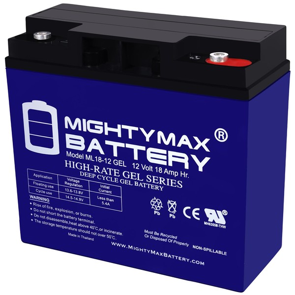 Mighty Max Battery 12V 18AH Gel Battery for Swisher 24