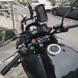 Motorrad-Navigationshalterung, Yct Motorrad-GPS-Halterung Aluminium-Telefonhalter-Stangensatz des Passend Navigationshalterung Telefonständ Ersatz Für VERSYS650 KLE650 15-19
