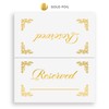 Reserved Cards Gold Foil, 20-Pack Table Tent, VIP Place Card