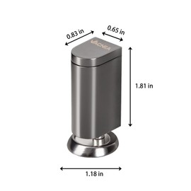 VACNEA Magnetic Door Stopper No Drilling Door Stop Wall&Wallpaper Protect Height Adjustable Windproof Door Holder Keep Door Open with Screws and Adhesive Pads, 2 Pack, Grey