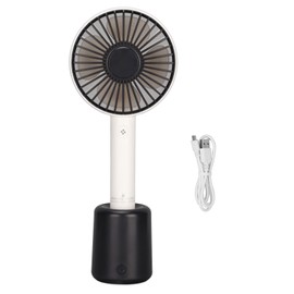 Portable Handheld Fan 3 Levels Automatic Shaking Head USB Rechargeable Battery Operated Small Handheld Fan for Travel Black