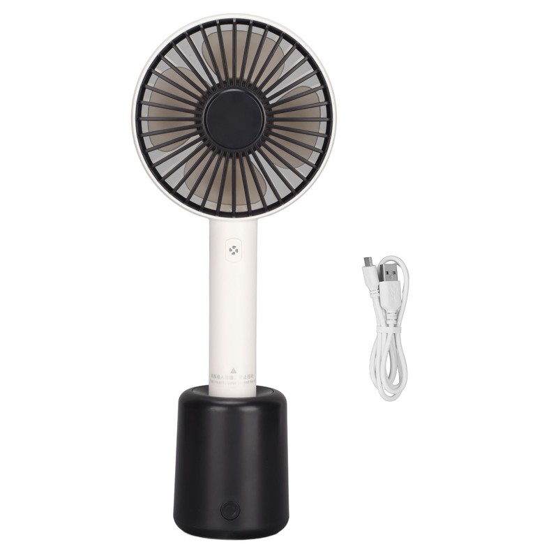 Portable Handheld Fan 3 Levels Automatic Shaking Head USB Rechargeable