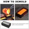 Nelyrho 2 Pieces 1kg Graphite Ingot Molds for Casting Gold