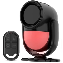 Skiliwah Security Alarm, Infrared Security Alarm, Built-in SOS Button for Elderly, Detection Angle, 110°, 125db Loud Volume, Theft Detection, Indoor/Outdoor Use, Black