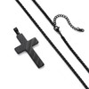 MeMeDIY 18+2 Inch Cross Necklace American Flag Cross Necklace for