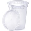 LATERN 24Pcs Plastic Containers with Lids, 950ml /32oz Reusable Food