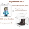 Attelite XXX-Large Clear Display Case Stackable Plastic Storage Bins with