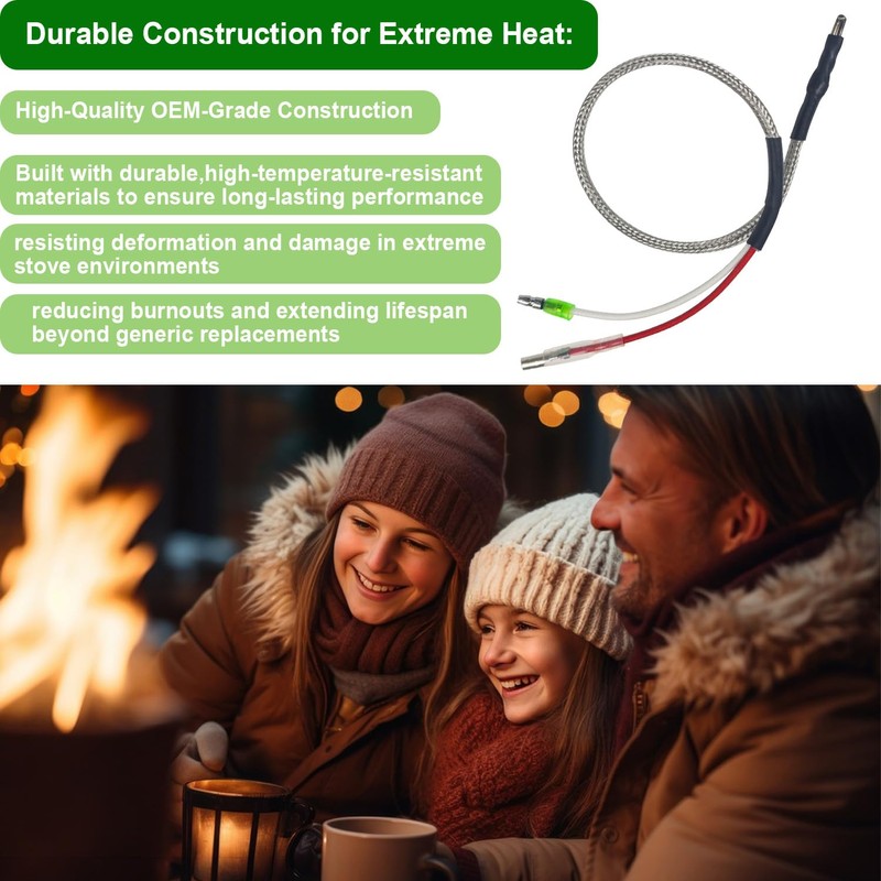 WUVYFWN 812-4470 Thermocouple Replacement Compatible with Quadrafire Castile,Contour,Mt Vernon OE,Santa
