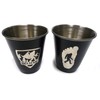 SQUATCH METALWORKS BELIEVE Bigfoot Shield Shot Glass - Stainless Steel