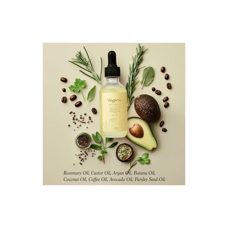 Kit de aceite vegano natural para el crecimiento del cabello,