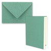 25 x Eucalyptus Green Vintage Kraft Paper Folding Cards Set
