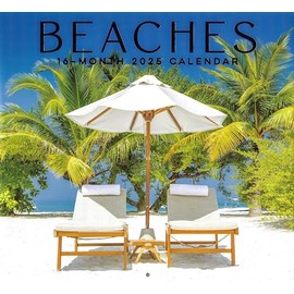 Beaches 2025 Full Size Wall Calendar for Planning, Scheduling, and Organizing