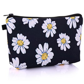 Gjinxi Makeup Bag Cosmetic Pouch Bags Small Make Up Organizer Zipper Pouch Floral Pencil Case Mini Makeupbag Hold for Women Multifunctional Toiletry Bag Beauty Cosmetic Vanity Bathroom Travel