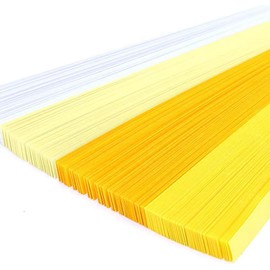 540Pcs Origami Star Paper Strips, Double-Sided Colored Paper for DIY Lucky Stars, Pre-Cut Wishing Star Craft Kit (Yellow, 1)