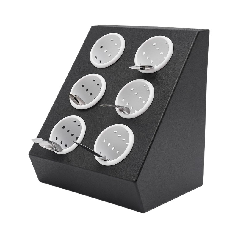 Dodoam Utensil Holder, 6-Compartment Restaurant Utensil Holder, Utensil Organizer Classified
