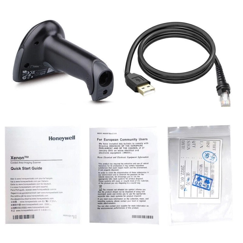 Honeywell Hyperion 1300G Handheld 1D Barcode Scanner Reader With Cable