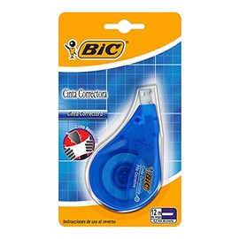 BIC Cinta Correctora 4.2 mm Fcil de Aplicar Correccin Instantnea Hecha de PET Reciclado 12 metros de Cinta 1 Pieza                                    