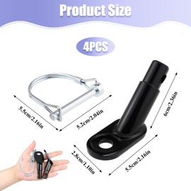 Bicycle Trailer Coupling Towing Hitch Bicycle Adapter Bicycle Trailer with Safety Pin for Dog Trailer Children's Trailer Pack of 2