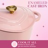 Paris Hilton Enameled Cast Iron Dutch Oven Heart-Shaped Pot with
