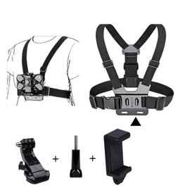 DKE&YMQ Head mounted cell phone mount riding first person view shooting bracket sports camera motorcycle riding chest strap