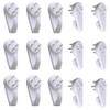 20PCS White Powerful Concrete Hard Wall Drywall Picture Hooks Non-Trace