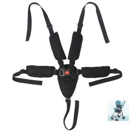 Arnés universal de 5 puntos Peixiong con cinturón de seguridad para asiento de bebé, ajustable, con 5 almohadillas, cinturón de seguridad para silla alta/cochecito/stroller para proteger a los niños