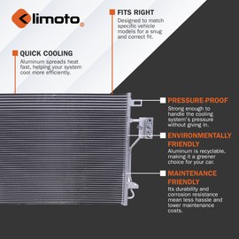 Klimoto A/C Condenser | Compatible with 96-92 Honda Prelude