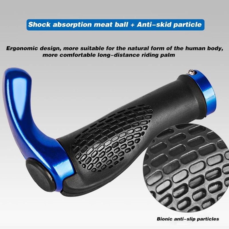VOANZO Bicycle Handlebar Grips, Ergonomic Design Rubber MTB Mountain Bike