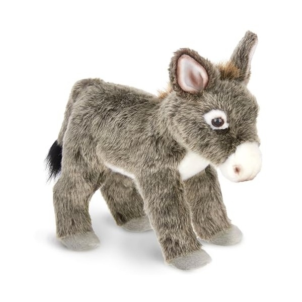 Bearington Pedro Plush Donkey Stuffed Animal, 12 Inches