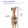 Charming Pet Squawkers Henrietta Latex Rubber Chicken Interactive Dog Toy,
