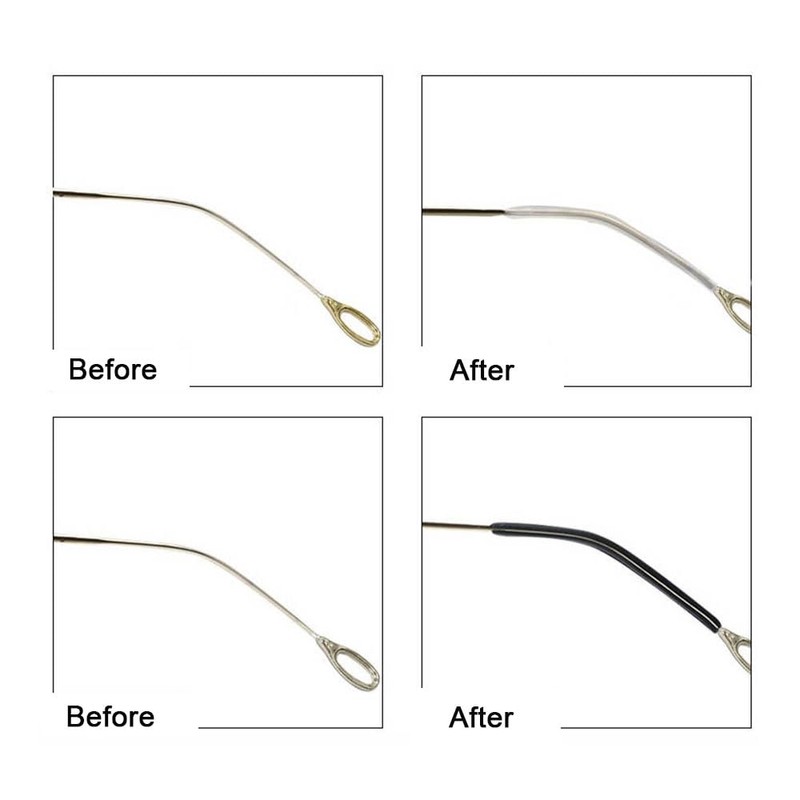 Glasser End Tips Slotted Ear Sock Pieces Silicone Eyewear Anti-Slip