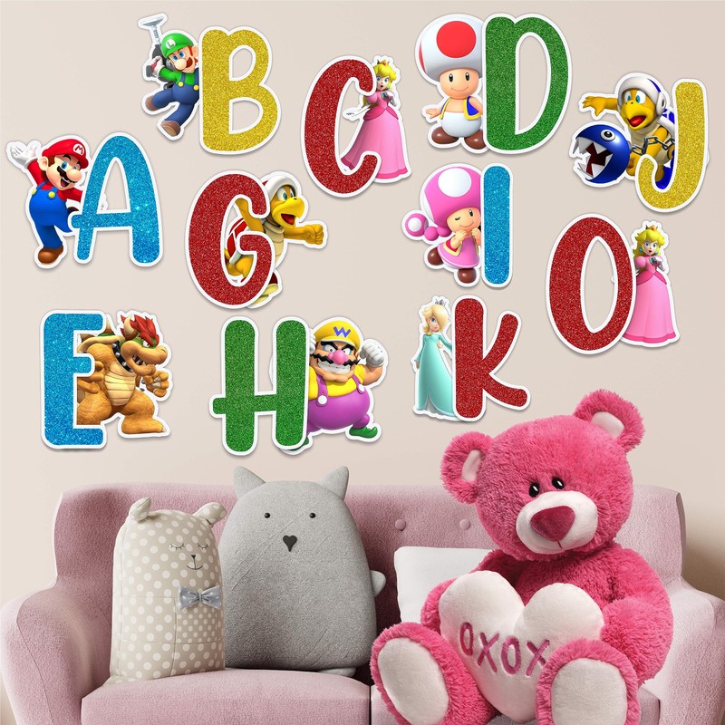 Seyal® Supr Mario Alphabets Wall Sticker
