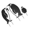 Penguin Family Stake Statue Simulation Vivid Hollow Iron Animal Stake