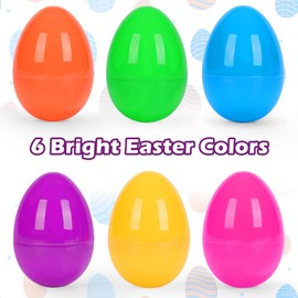 KAFKA 36 Pcs Plastic Easter Eggs, 3.15" Fillable Easter Eggs for Easter Hunt, Basket Stuffers Fillers, Classroom Prize Supplies