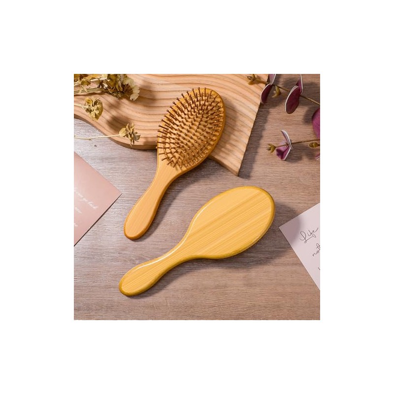 Molain 10 cepillos de pelo de bambú, cepillo de paleta