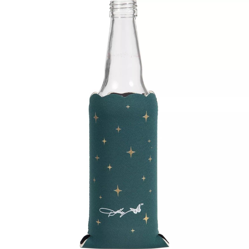 Hoffmaster Dolly Parton Slim Green Christmas Can Cooler Sleeve Polyester