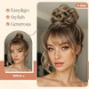 CJL HAIR 2PCS Messy Bun Hair Pieces Wavy Curly Synthetic