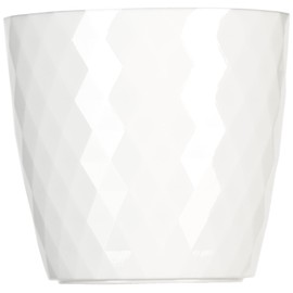 Don-Plast Dcrl 18 Cristal Flowerpot, 180 x 170 mm, White, 30x18x17 cm