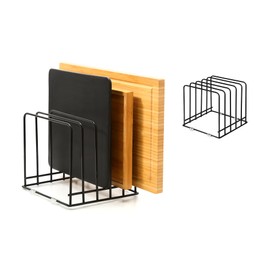 QSYZanZan Cutting Board Holder Stand(1-Pack),Cabinet cutting board organizer,Kitchen Cabinet Organizer with 5 Slots Racks,for Storage Baking Tray and Chopping Board stand