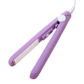 2024 New Purple Mini Hair Curler, Werdeny Ceramic Mini Hair Curler for Short Hair Fine Hair, 2 in 1 Mini Ceramic Curler and Hair Straightener, Mini Curling Iron 1/2 Inch Barrel Short Hair Care