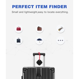 Key Finder,Item Finder Works with Apple Find My (iOS only), Smart Bluetooth Tracker for Suitcase, Bags, Wallets,Pets and More. Replaceable Battery,Privacy Protection. (Black,1 Pack)