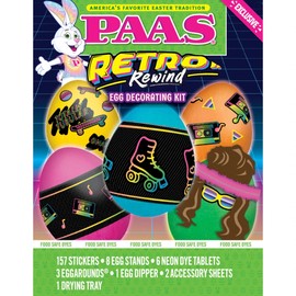 PAAS Retro Rewind 80's-themed Easter Egg Decorating Kit, Dying