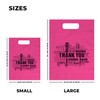 ALFAEX Die Cut “Thank you” in multiple languages plastic bags.
